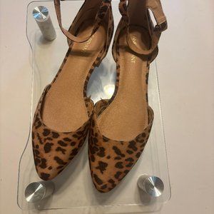 Lane Bryant Ankle Strap Leopard Print Shoes 9.5W, LIGHT WEAR